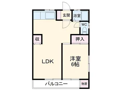 サンシャイン旭(1LDK/1階)の間取り写真