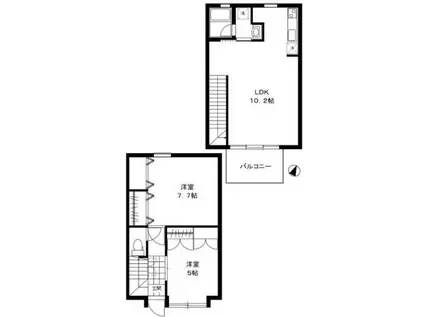バンブーガーデン(2LDK)の間取り写真
