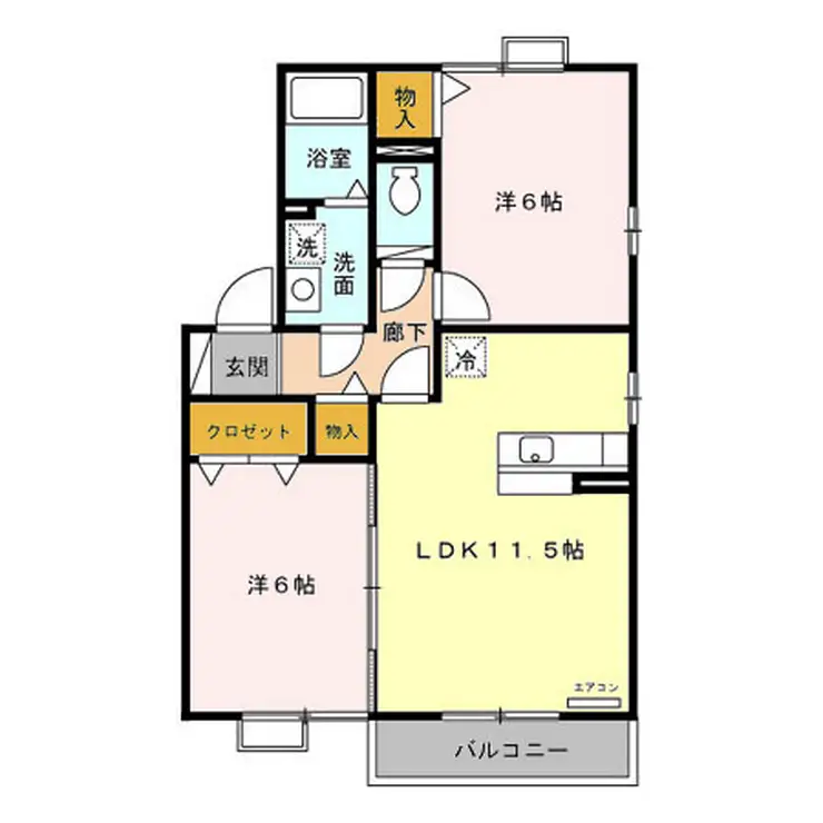 ソレアードⅡ 2階階 間取り