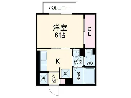 ハイムツインズA・B(1K/1階)の間取り写真