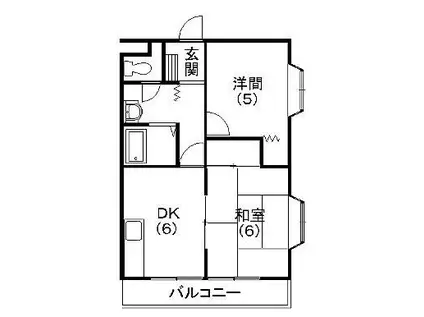 ひかりマンション(2DK/2階)の間取り写真