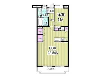 アーバン・ヒルズ21(1LDK/1階)の間取り写真