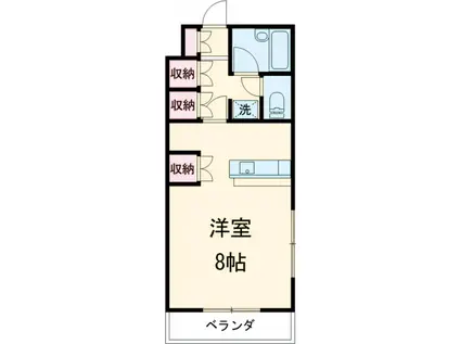 NEST1(ワンルーム/1階)の間取り写真