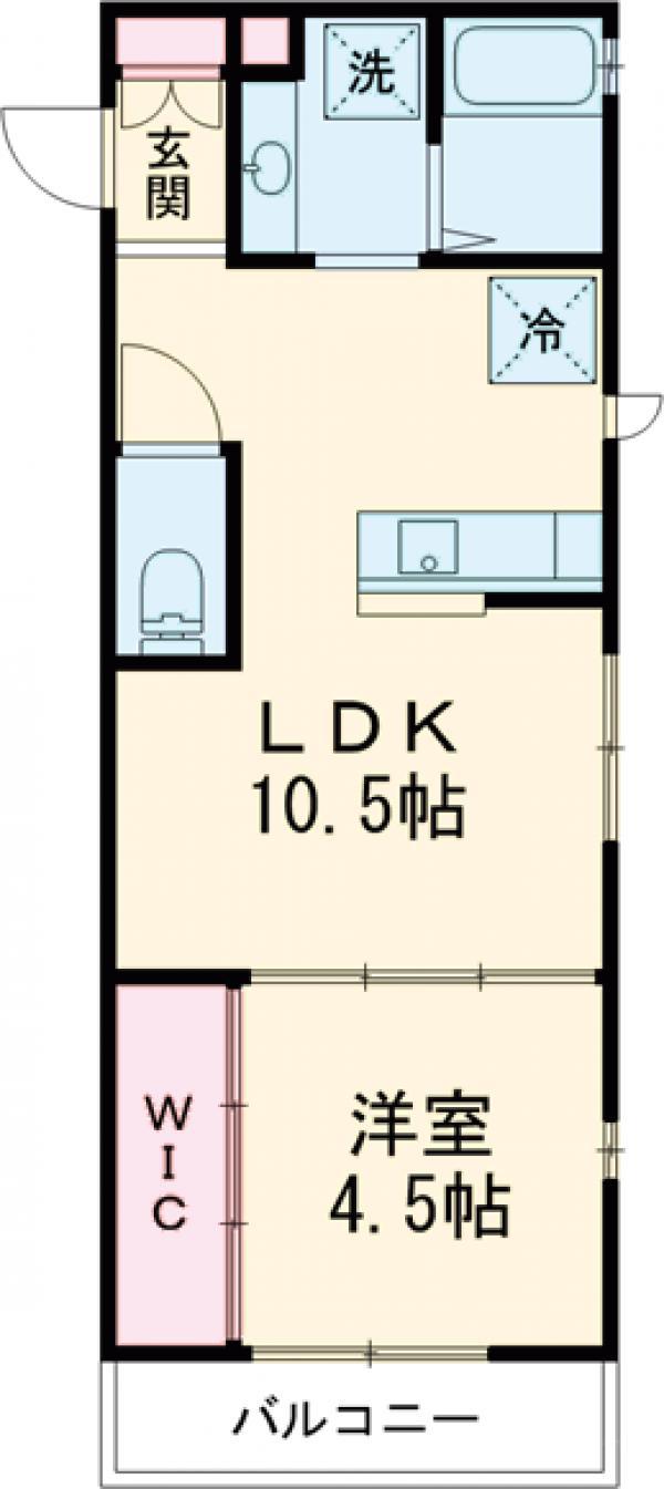 TKハウスⅠ(1LDK/2階)の間取り写真