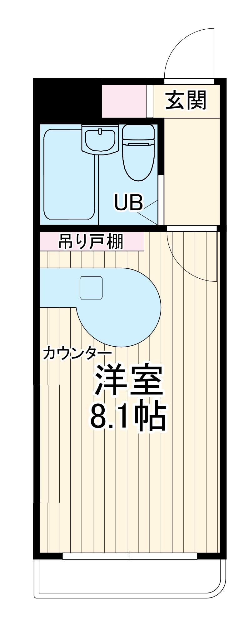 コートアネックス松波(ワンルーム/2階)の間取り写真