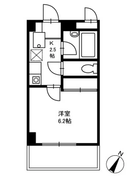 ハイシティ弁天 2階階 間取り