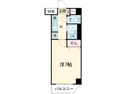 ラクラス荻窪(1K/4階)の間取り写真