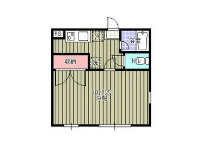 サンライズ弁天(1K/1階)の間取り写真