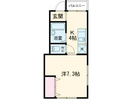 マルミット松島(1K/3階)の間取り写真