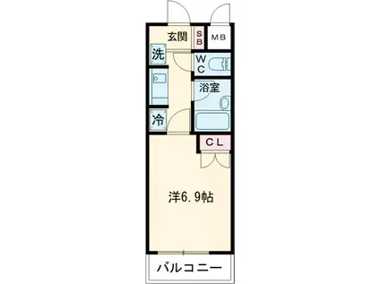 グランヴァン阿佐ヶ谷Ⅱ(1K/2階)の間取り写真