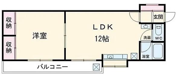 イーストコーポ(1LDK/2階)の間取り写真