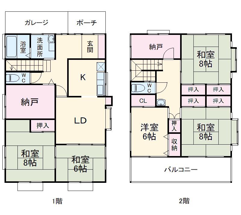 京浜東北・根岸線 南浦和駅 徒歩18分 2階建 築29年(5SLDK)の間取り写真