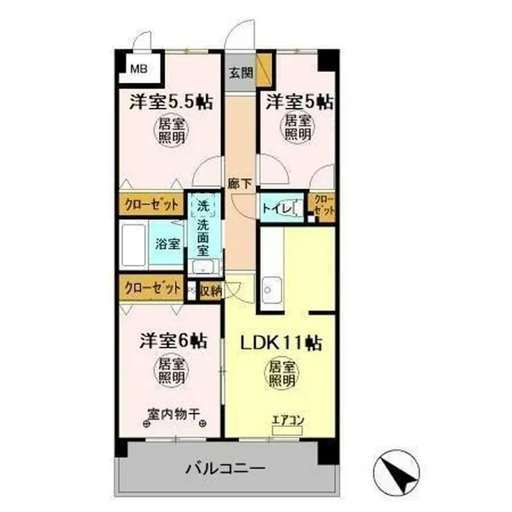 レジデンスJOKO 2階階 間取り