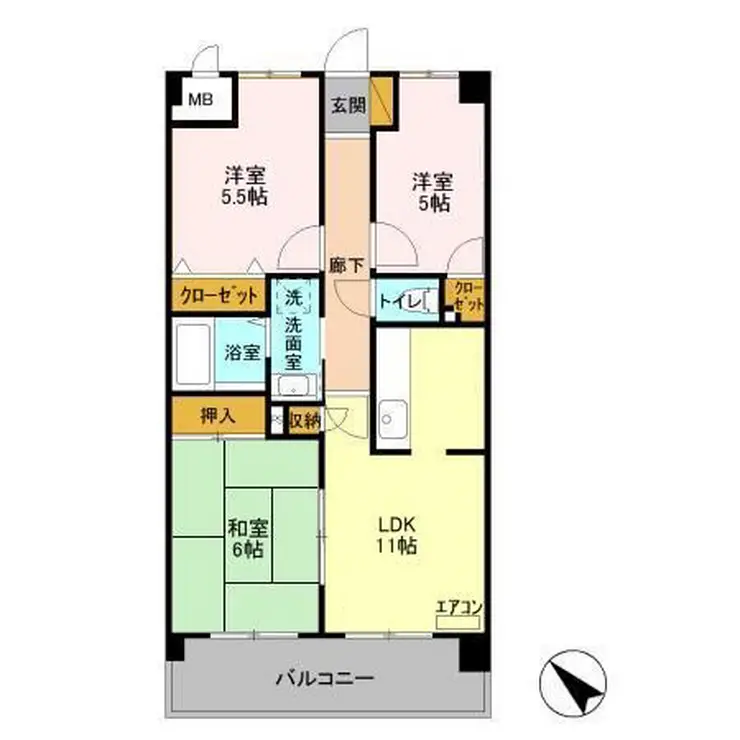 レジデンスJOKO 3階階 間取り