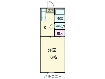 グレイスエミネンス(1K/2階)の間取り写真