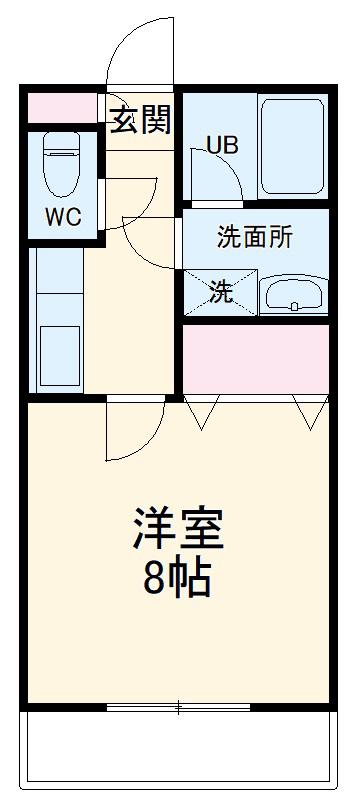グランメール(1K/1階)の間取り写真