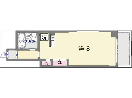 ダイアパレス錦糸町第3(ワンルーム/10階)の間取り写真