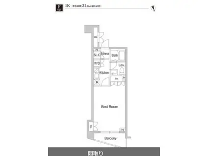 プライムアーバン西荻窪Ⅱ(1K/2階)の間取り写真