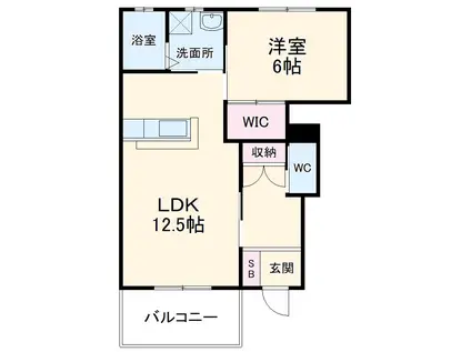 CASA DI ORANGE(1LDK/1階)の間取り写真
