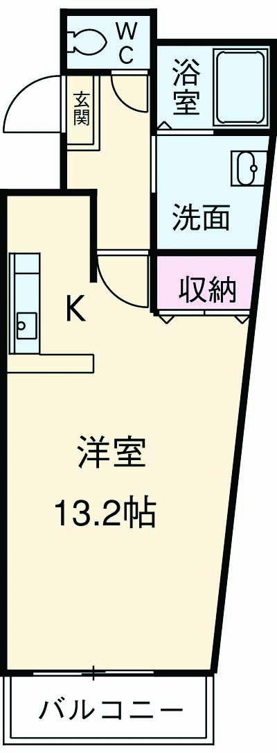 金太郎ヒルズⅤ(ワンルーム/4階)の間取り写真