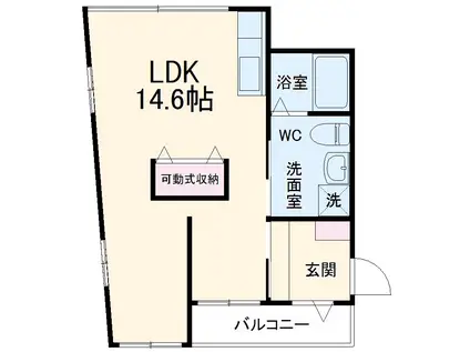 VILLA COZY(ワンルーム/5階)の間取り写真