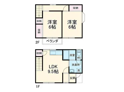 クレール本郷(2DK)の間取り写真