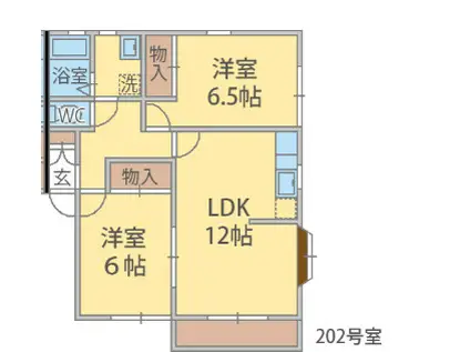 若ハイツ(2LDK/2階)の間取り写真