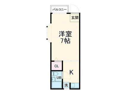 HEIM MIYACHI2(1K/1階)の間取り写真