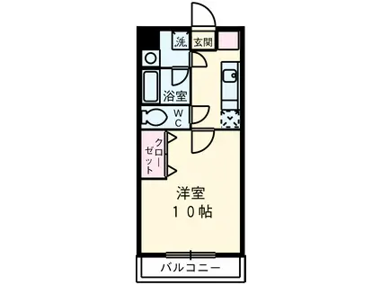KS・HOYO(1K/7階)の間取り写真