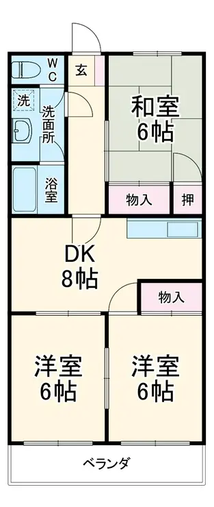 パレス中村 2階階 間取り