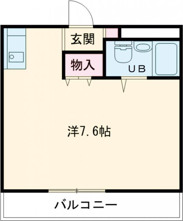 ロジマン菊川(ワンルーム/6階)の間取り写真