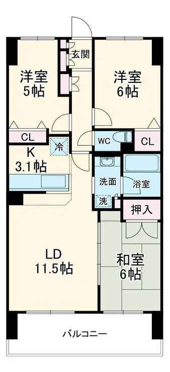 エコロジー千葉みなとレジデンス 12階階 間取り