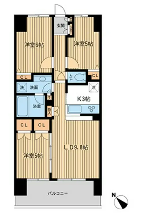 エコロジー千葉みなとレジデンス 3階階 間取り