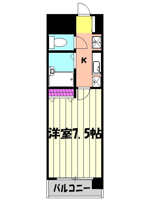 GRASS SQUARE 六番館(1K/11階)の間取り写真