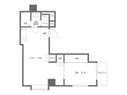 マーブルパレス(2DK/2階)の間取り写真