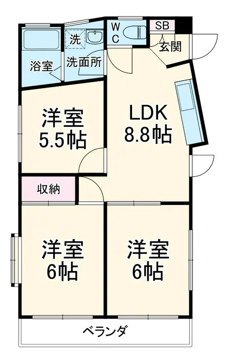 サンヒルズ蕨 1階階 間取り