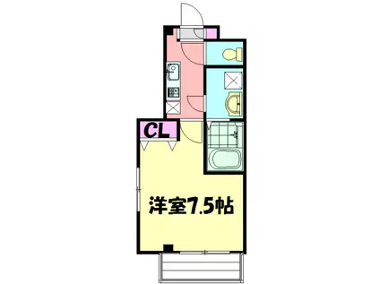 グランキャッスル(1K/3階)の間取り写真