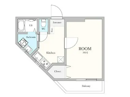 コルテージア(1K/1階)の間取り写真