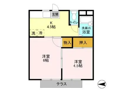 サマックス アルテール(2K/1階)の間取り写真