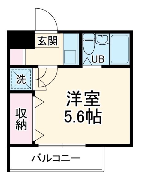 ベルトピア南浦和Ⅲ(1K/1階)の間取り写真