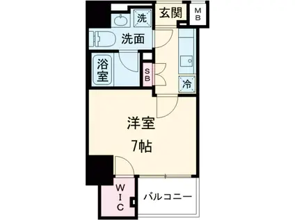 クレヴィスタ練馬桜台Ⅲ(1K/2階)の間取り写真