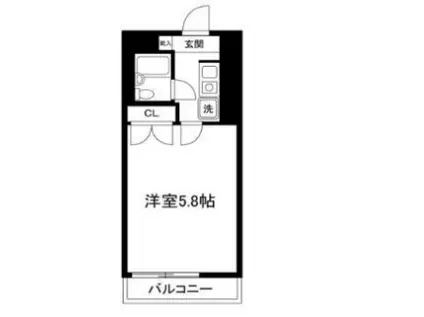 メルカード新高円寺(1K/2階)の間取り写真