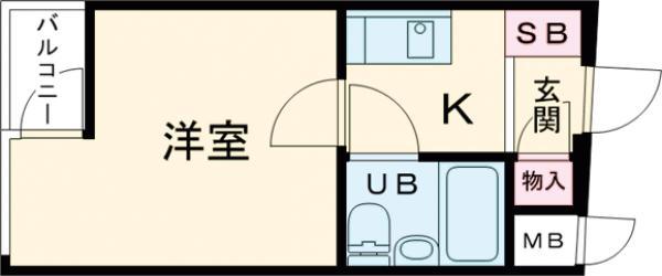 日興パレス西荻窪PART2(1K/2階)の間取り写真