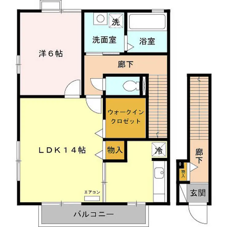 フーヴェル都A 2階階 間取り