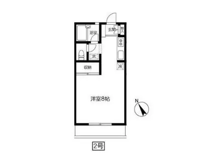 MFコーポ7(1K/2階)の間取り写真