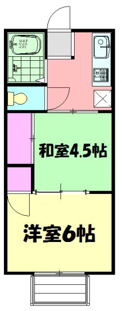 大森ハイツ(2K/2階)の間取り写真