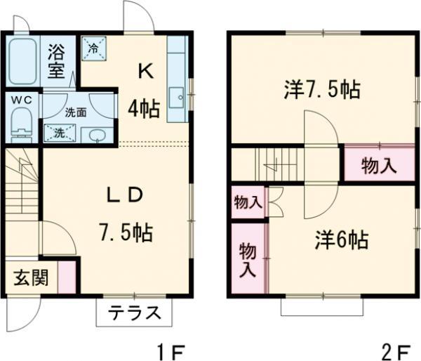 サニーガーデン(2LDK)の間取り写真