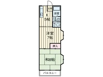 メゾン東小岩Ⅰ(2K/2階)の間取り写真
