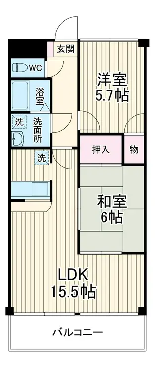 サンプレミール浦和 2階階 間取り