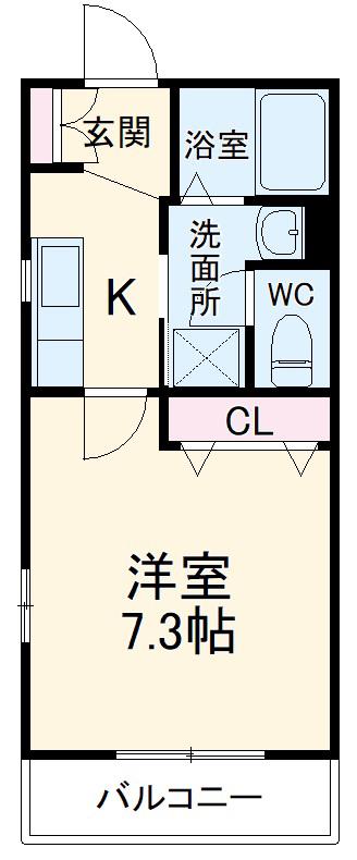メゾンナード(1K/2階)の間取り写真